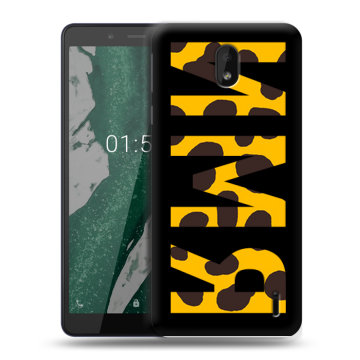 Силиконовый чехол на Nokia 1 Plus с принтом ИМЯ