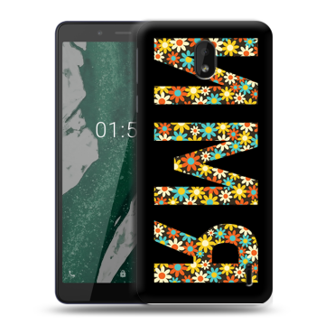 Силиконовый чехол на Nokia 1 Plus с принтом ИМЯ