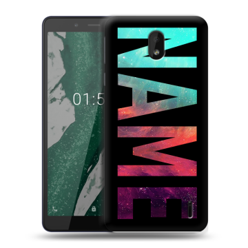 Силиконовый чехол на Nokia 1 Plus с принтом NAME