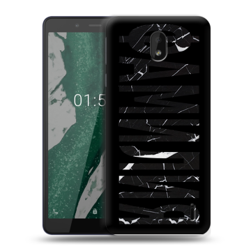 Силиконовый чехол на Nokia 1 Plus с принтом ФАМИЛИЯ