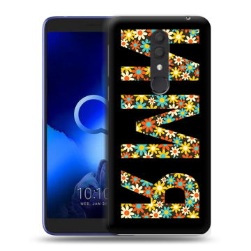 Силиконовый чехол на Alcatel 1X (2019) с принтом ИМЯ