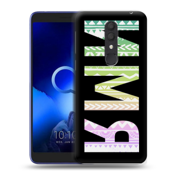 Силиконовый чехол на Alcatel 1X (2019) с принтом ИМЯ