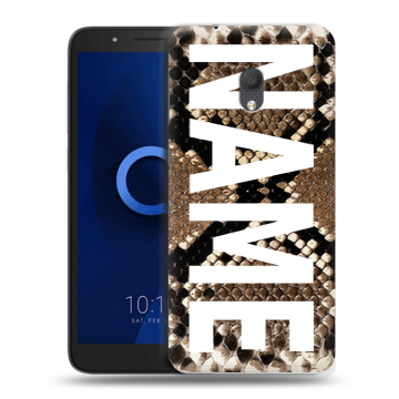Силиконовый чехол на Alcatel 1C (2019) с принтом NAME