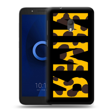 Силиконовый чехол на Alcatel 1C (2019) с принтом ИМЯ