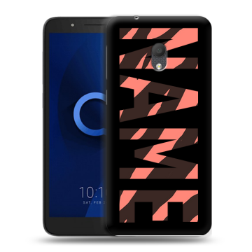 Силиконовый чехол на Alcatel 1C (2019) с принтом NAME