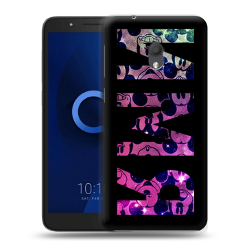Силиконовый чехол на Alcatel 1C (2019) с принтом ИМЯ