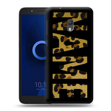 Силиконовый чехол на Alcatel 1C (2019) с принтом NAME