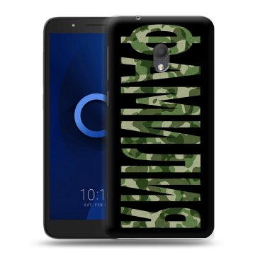 Силиконовый чехол на Alcatel 1C (2019) с принтом ФАМИЛИЯ