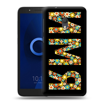 Силиконовый чехол на Alcatel 1C (2019) с принтом ИМЯ