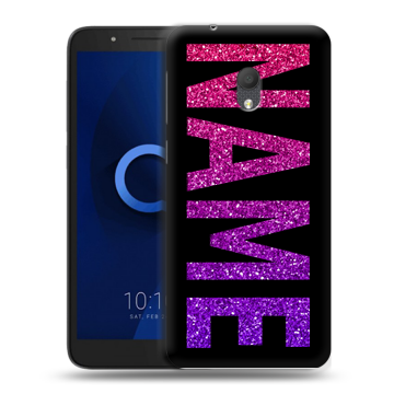 Силиконовый чехол на Alcatel 1C (2019) с принтом NAME
