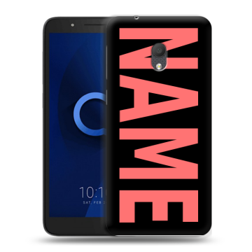 Силиконовый чехол на Alcatel 1C (2019) с принтом NAME