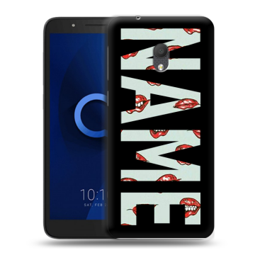 Силиконовый чехол на Alcatel 1C (2019) с принтом NAME
