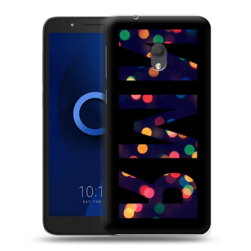 Силиконовый чехол на Alcatel 1C (2019) с принтом ИМЯ
