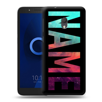 Силиконовый чехол на Alcatel 1C (2019) с принтом NAME