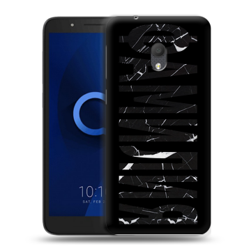 Силиконовый чехол на Alcatel 1C (2019) с принтом ФАМИЛИЯ