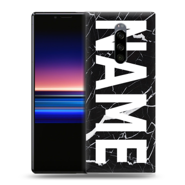 Силиконовый чехол на Sony Xperia 1 с принтом NAME