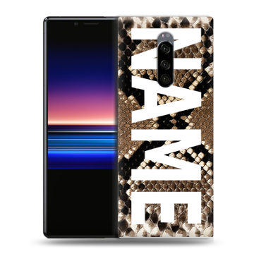 Силиконовый чехол на Sony Xperia 1 с принтом NAME