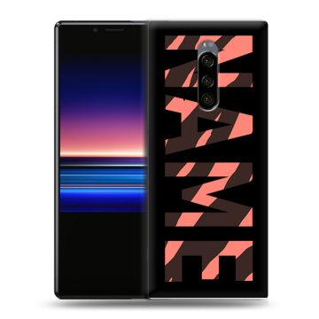 Силиконовый чехол на Sony Xperia 1 с принтом NAME