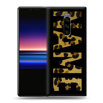 Силиконовый чехол на Sony Xperia 1 с принтом NAME