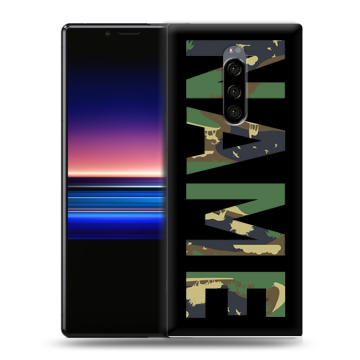 Силиконовый чехол на Sony Xperia 1 с принтом NAME