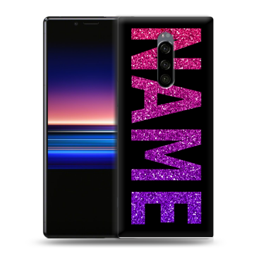 Силиконовый чехол на Sony Xperia 1 с принтом NAME