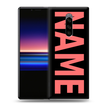 Силиконовый чехол на Sony Xperia 1 с принтом NAME