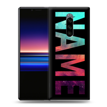Силиконовый чехол на Sony Xperia 1 с принтом NAME
