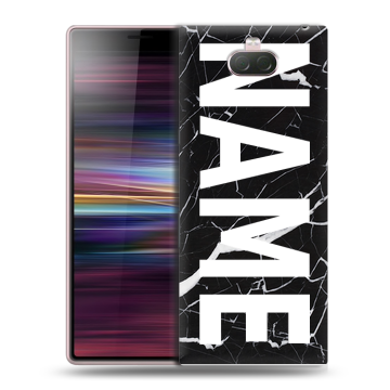 Силиконовый чехол на Sony Xperia 10 с принтом NAME