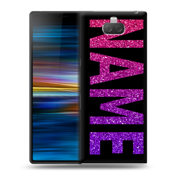 Пластиковый чехол на Sony Xperia 10 Plus с принтом NAME