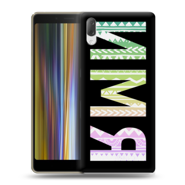 Пластиковый чехол на Sony Xperia L3 с принтом ИМЯ