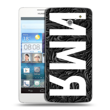 Пластиковый чехол на Huawei Ascend D2 с принтом ИМЯ
