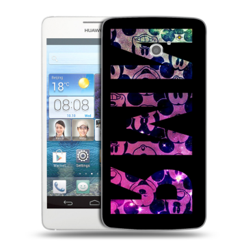 Пластиковый чехол на Huawei Ascend D2 с принтом ИМЯ
