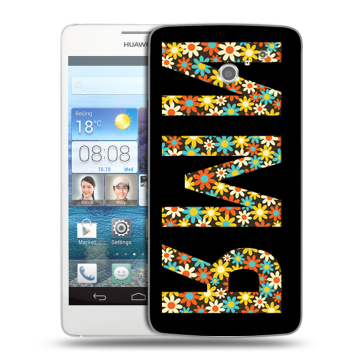 Пластиковый чехол на Huawei Ascend D2 с принтом ИМЯ