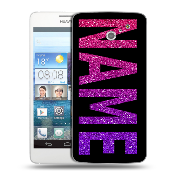 Пластиковый чехол на Huawei Ascend D2 с принтом NAME