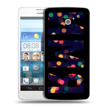 Пластиковый чехол на Huawei Ascend D2 с принтом ИМЯ