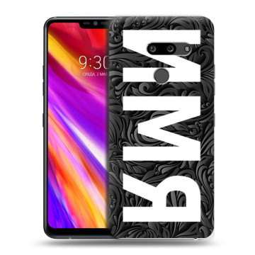Пластиковый чехол на LG G8 ThinQ с принтом ИМЯ
