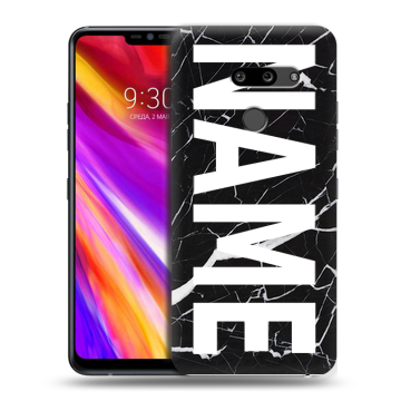 Пластиковый чехол на LG G8 ThinQ с принтом NAME