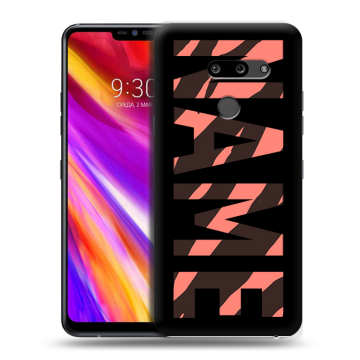 Пластиковый чехол на LG G8 ThinQ с принтом NAME