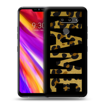 Пластиковый чехол на LG G8 ThinQ с принтом NAME