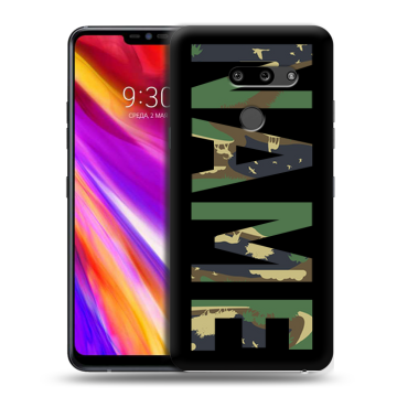Пластиковый чехол на LG G8 ThinQ с принтом NAME