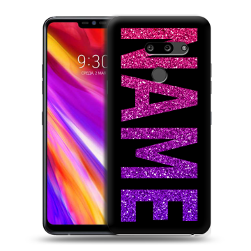 Пластиковый чехол на LG G8 ThinQ с принтом NAME