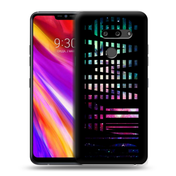 Пластиковый чехол на LG G8 ThinQ с принтом ФАМИЛИЯ