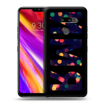 Пластиковый чехол на LG G8 ThinQ с принтом ИМЯ