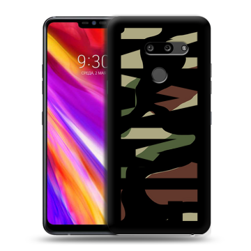 Пластиковый чехол на LG G8 ThinQ с принтом NAME