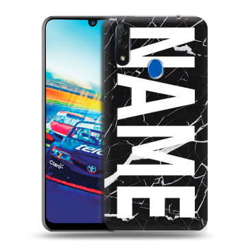 Силиконовый чехол на ZTE Blade V10 с принтом NAME