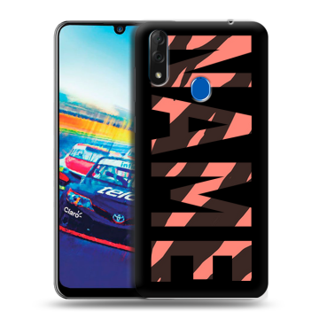 Силиконовый чехол на ZTE Blade V10 с принтом NAME