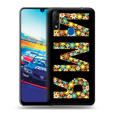 Силиконовый чехол на ZTE Blade V10 с принтом ИМЯ