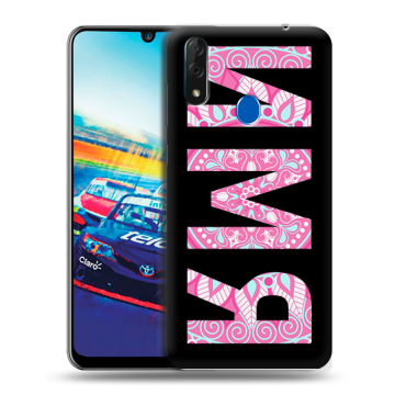 Силиконовый чехол на ZTE Blade V10 с принтом ИМЯ