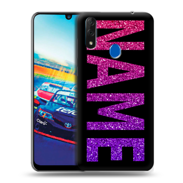 Силиконовый чехол на ZTE Blade V10 с принтом NAME