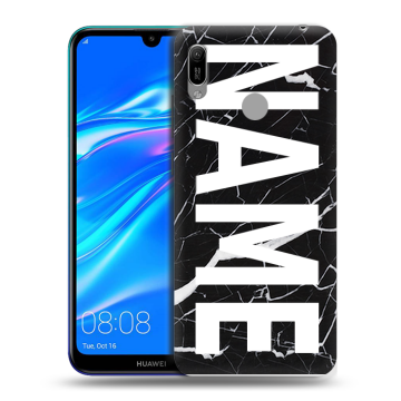 Силиконовый противоударный чехол на Huawei Y6 (2019) с принтом NAME